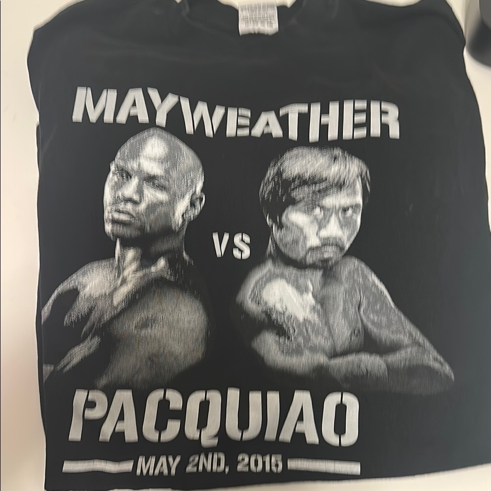 Black Pro 5 Mayweather vs Pacquiao T-Shirt. Men’s XXLT